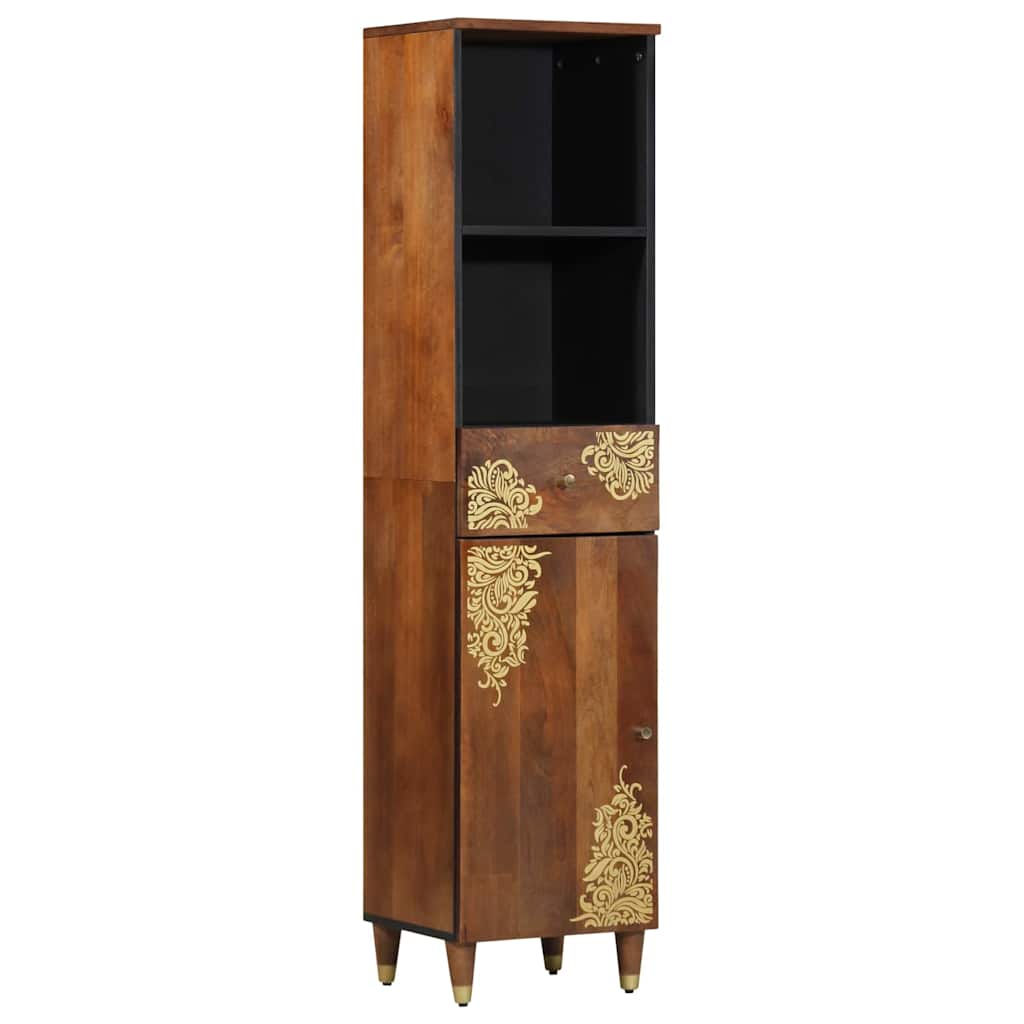 Bathroom Furniture Set Wall-Mounted 3 Pcs Brown 62 X 33 X 58 Cm