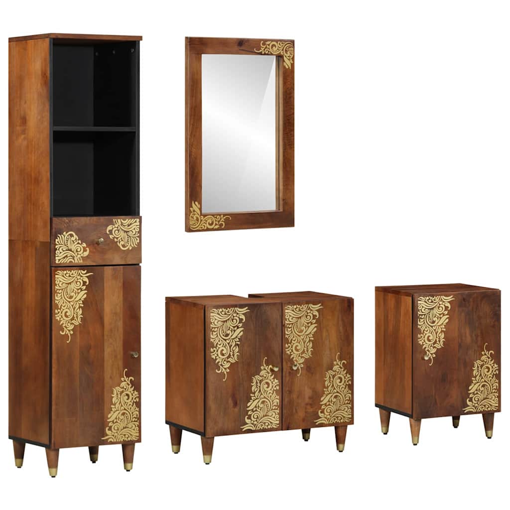 Bathroom Furniture Set With Drawer 4 Pcs 62 X 33 X 58 Cm