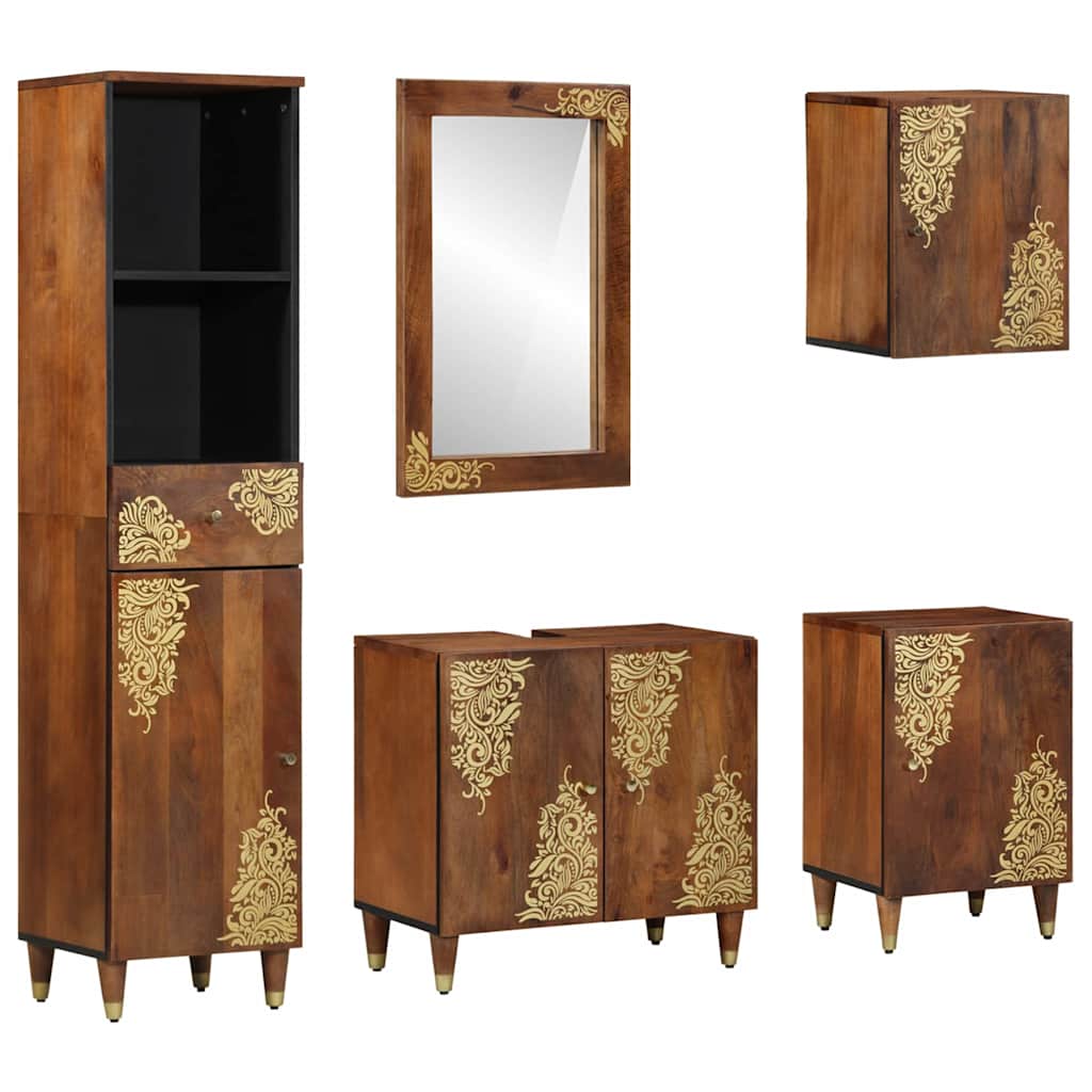 Bathroom Furniture Set With Drawer 5 Pcs 62 X 33 X 58 Cm
