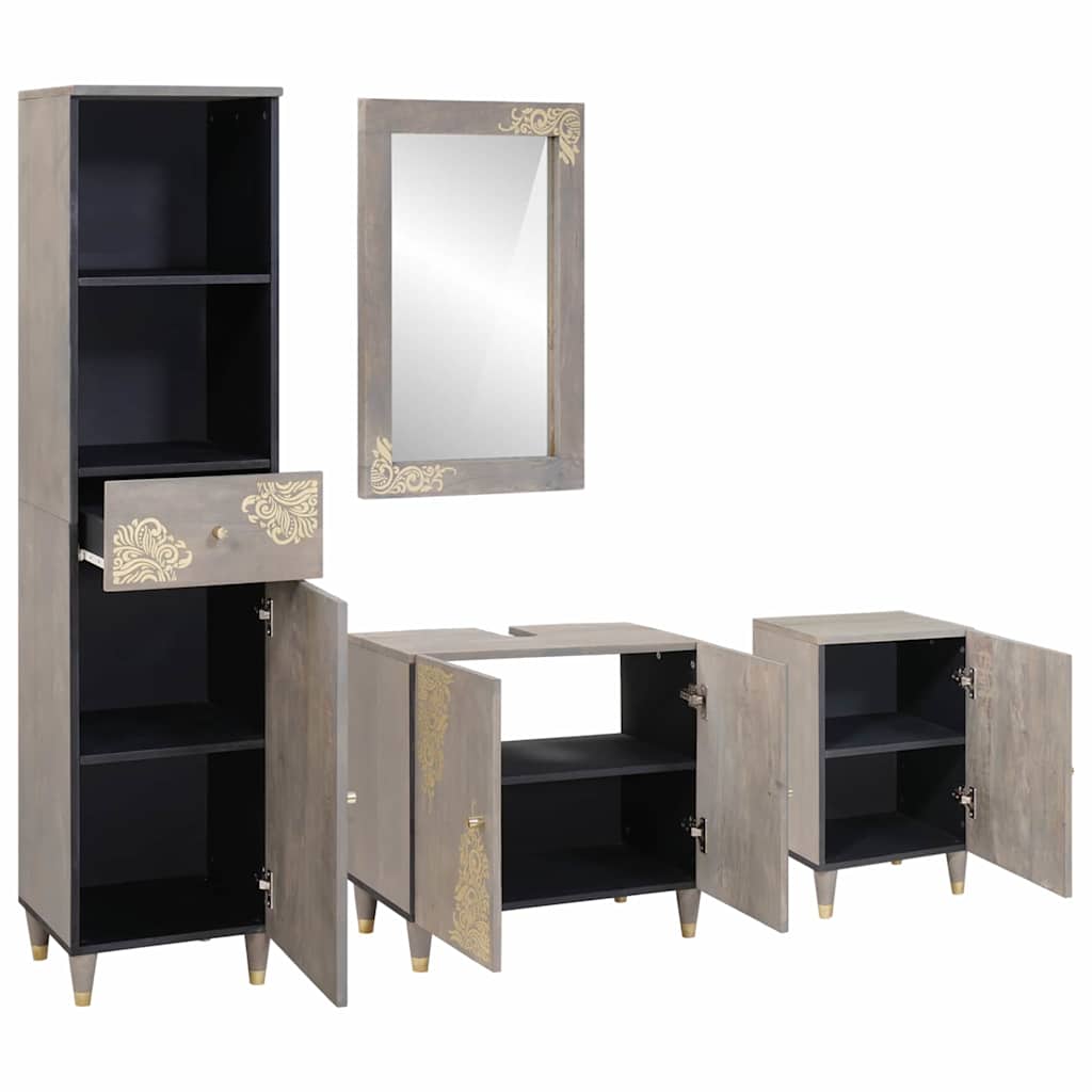 Bathroom Furniture Set With Drawer 4 Pcs 62 X 33 X 58 Cm