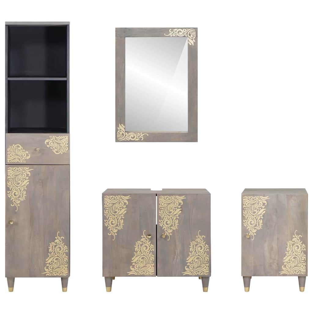 Bathroom Furniture Set With Drawer 4 Pcs 62 X 33 X 58 Cm
