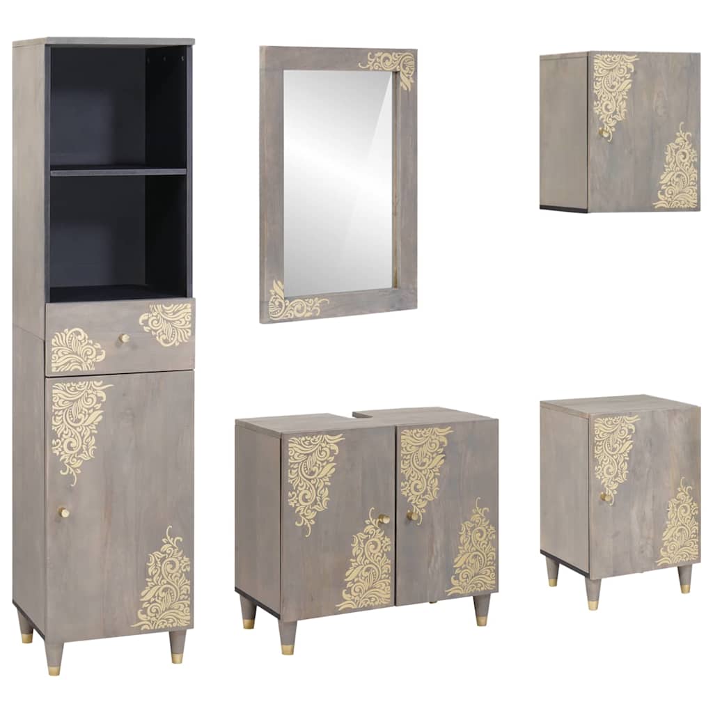 Bathroom Furniture Set With Drawer 5 Pcs 62 X 33 X 58 Cm
