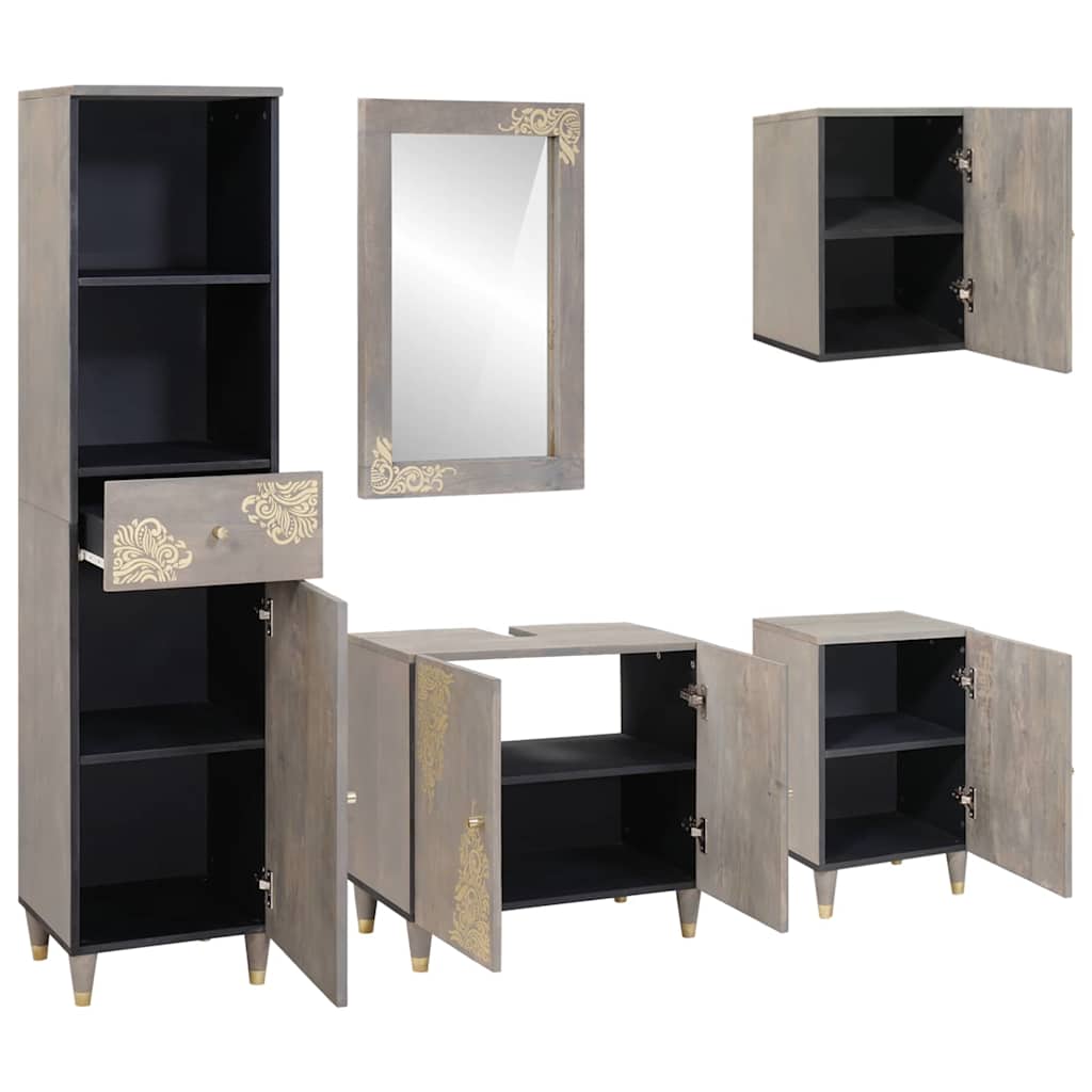 Bathroom Furniture Set With Drawer 5 Pcs 62 X 33 X 58 Cm