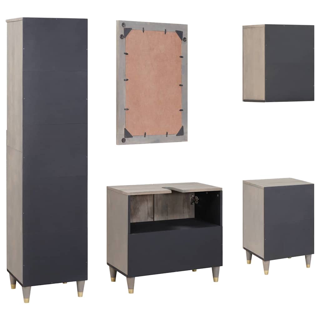 Bathroom Furniture Set With Drawer 5 Pcs 62 X 33 X 58 Cm