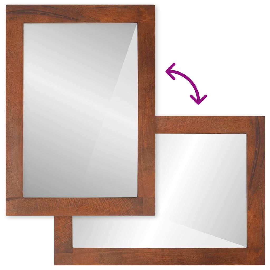 Bathroom Furniture With Drawer 2 Pcs 62 X 33 X 58 Cm Solid Mango Wood