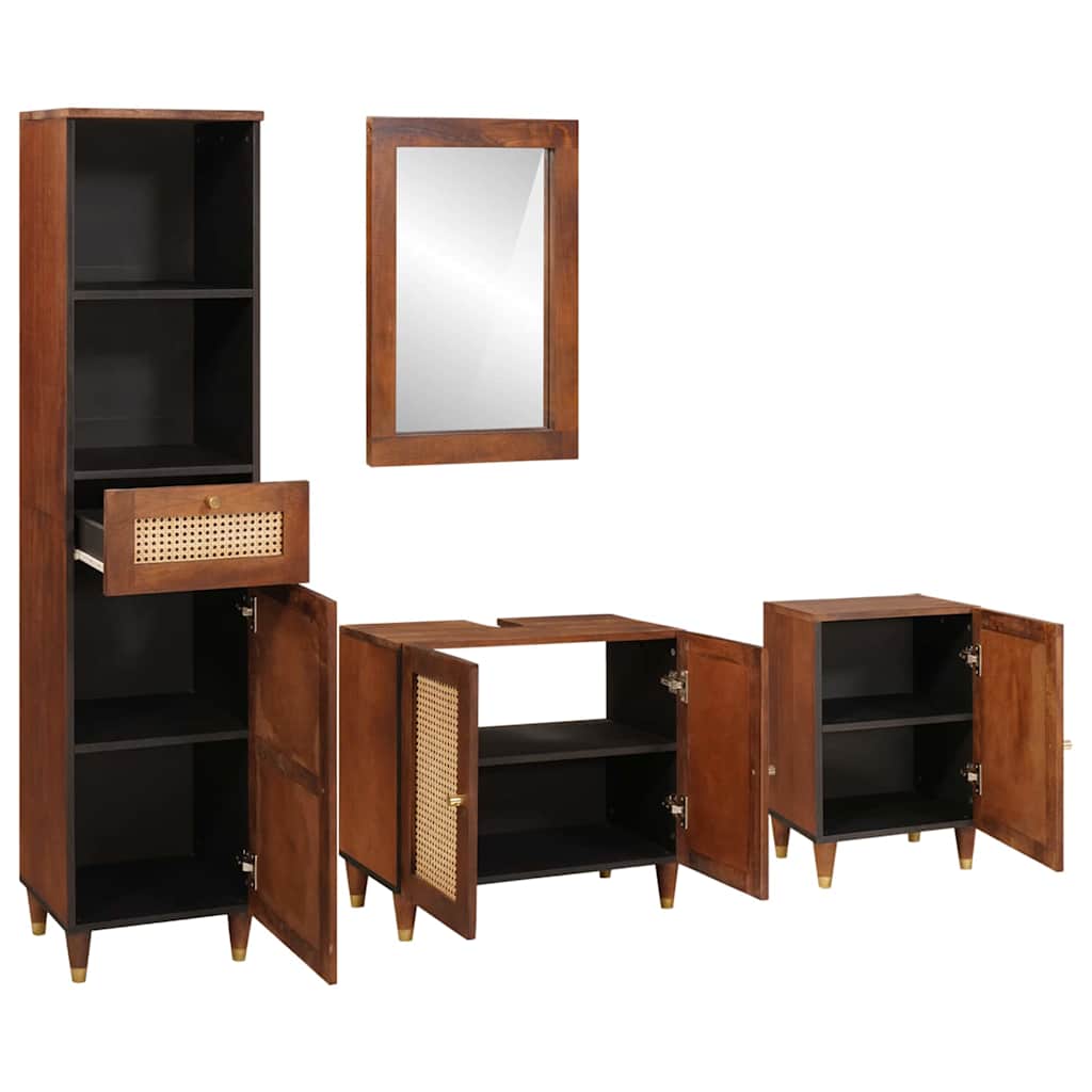Bathroom Furniture With Drawer With Door 4 Pcs 38 X 33 X 160 Cm
