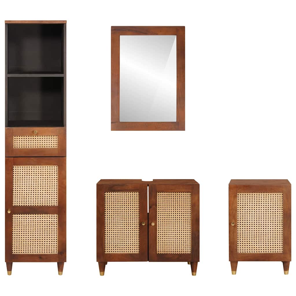 Bathroom Furniture With Drawer With Door 4 Pcs 38 X 33 X 160 Cm