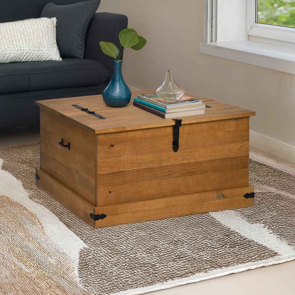 Storage Chest Halden 91X91X47 Cm Solid Wood Pine