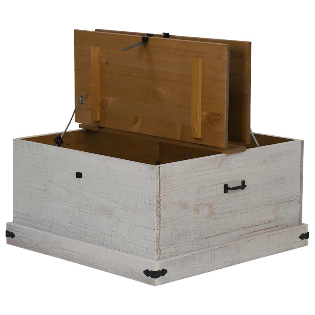 Storage Chest Halden 91X91X47 Cm Solid Wood Pine