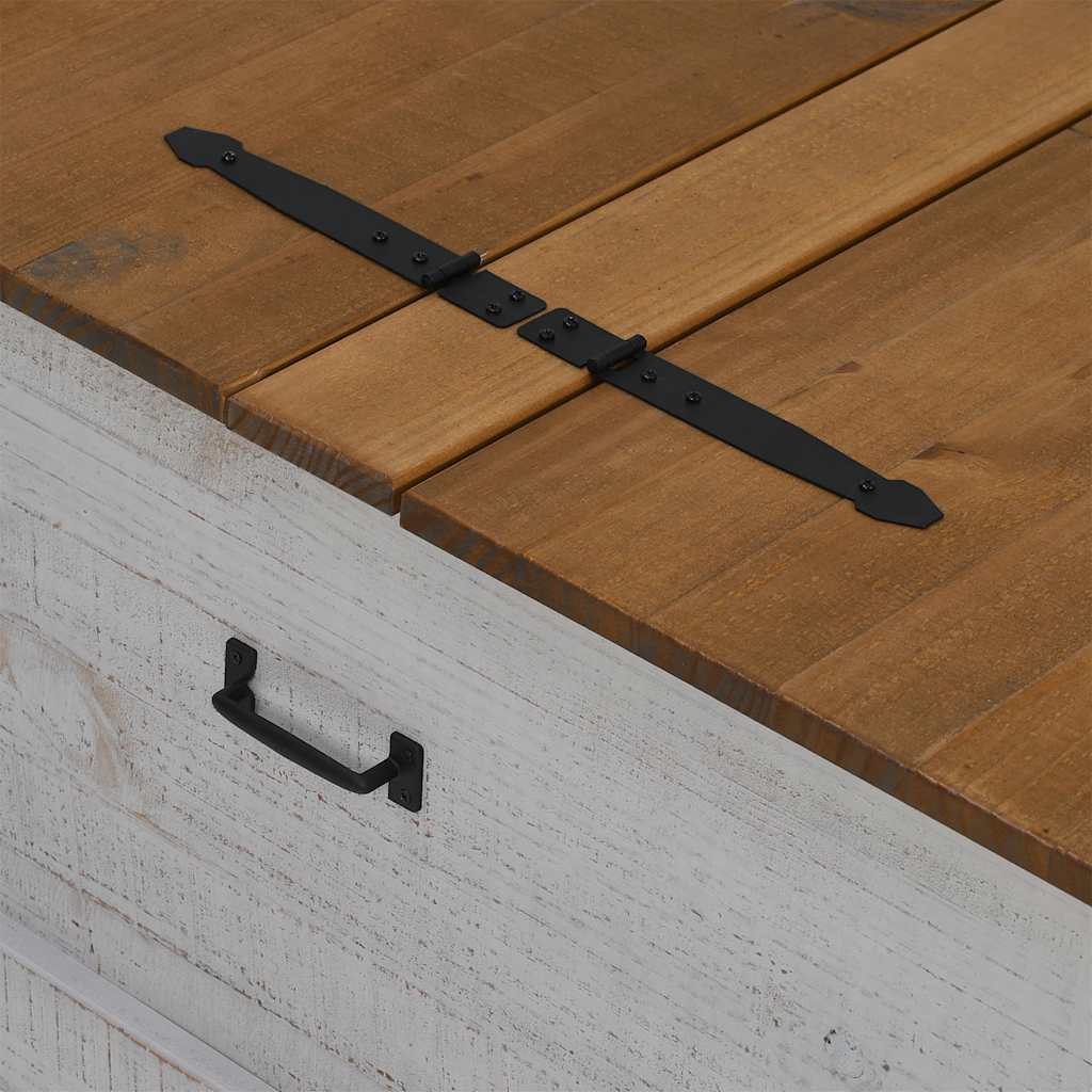 Storage Chest Halden 91X91X47 Cm Solid Wood Pine
