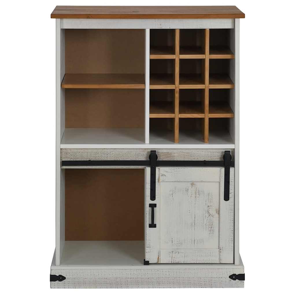 Wine Cabinet Halden With Wine Racks And Sliding Door Pine
