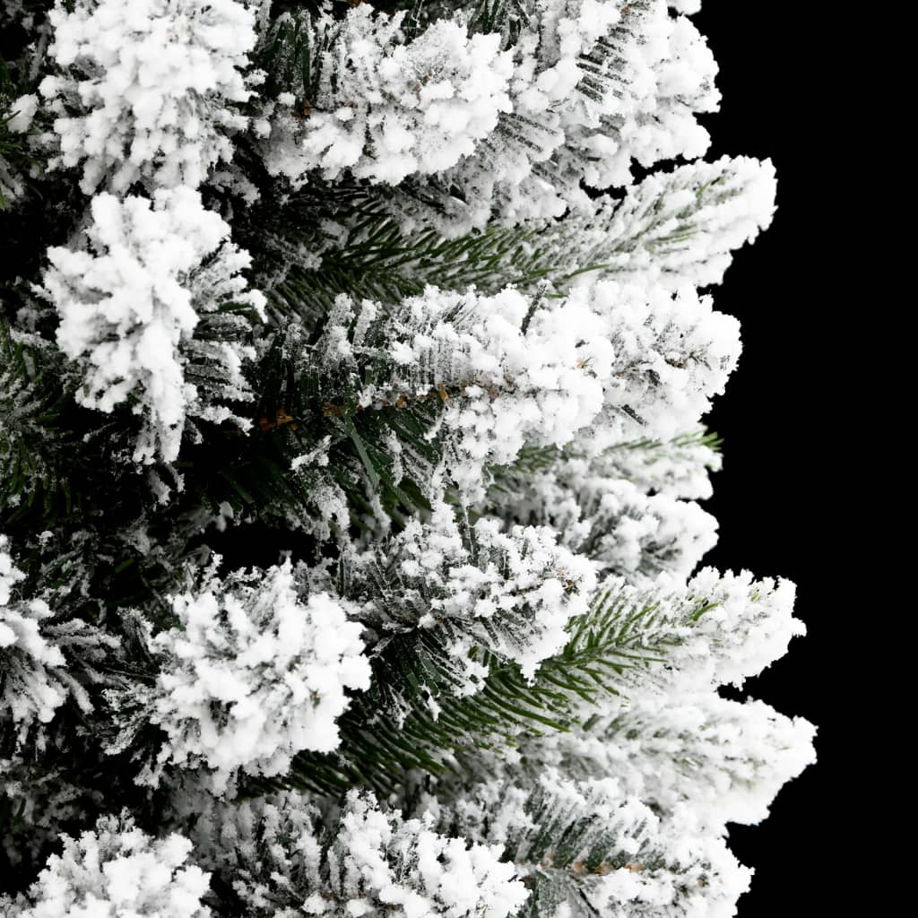 Artificial Slim Christmas Tree With Flocked Snow Pvc&Pe