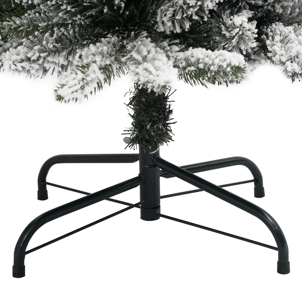 Artificial Slim Christmas Tree With Flocked Snow Pvc&Pe