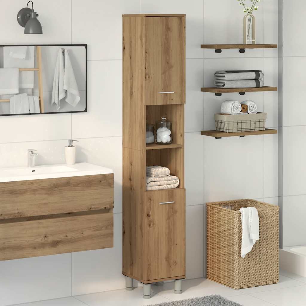 Bathroom Cabinet 30X30X179 Cm Engineered Wood