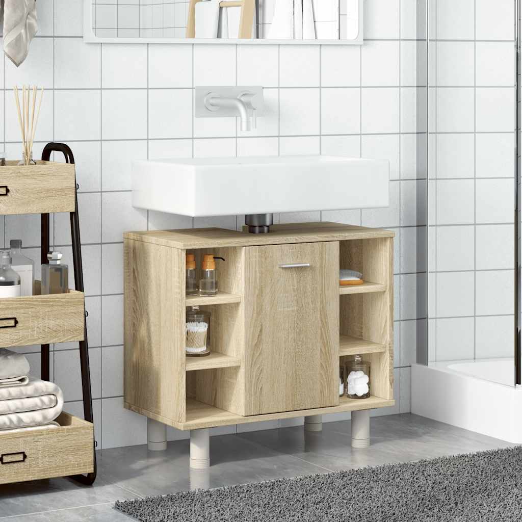Bathroom Cabinet Sonoma Oak 60X32X53.5 Cm Engineered Wood