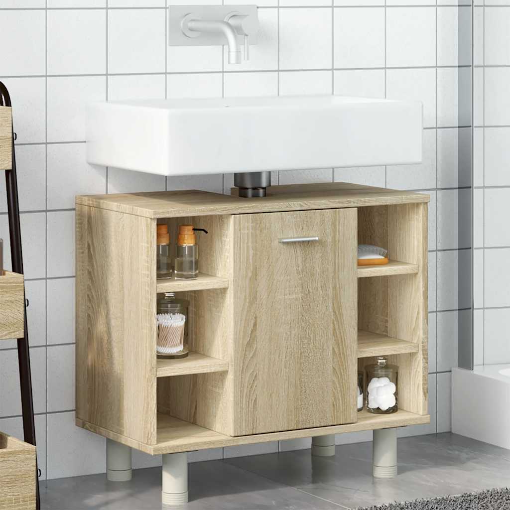 Bathroom Cabinet Sonoma Oak 60X32X53.5 Cm Engineered Wood