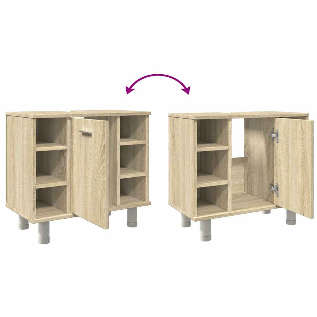 Bathroom Cabinet Sonoma Oak 60X32X53.5 Cm Engineered Wood