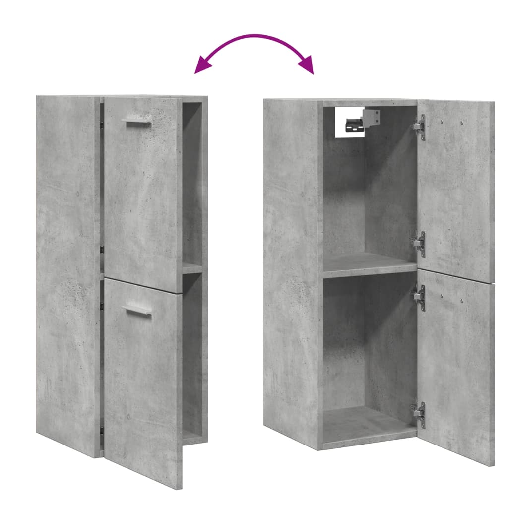 Bathroom Hanging Cabinet 30X30X80 Cm Engineered Wood