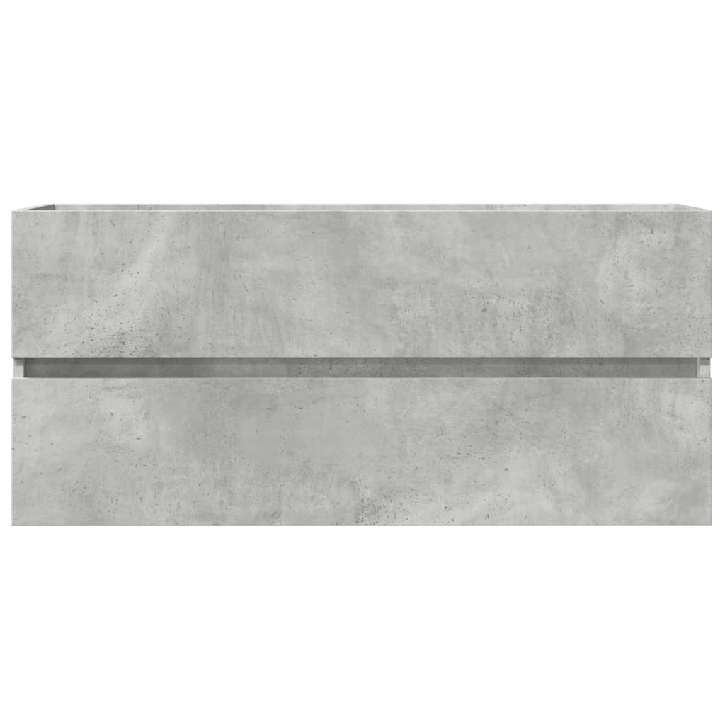 Sink Cabinet Concrete Grey 100X38.5X45 Cm Engineered Wood