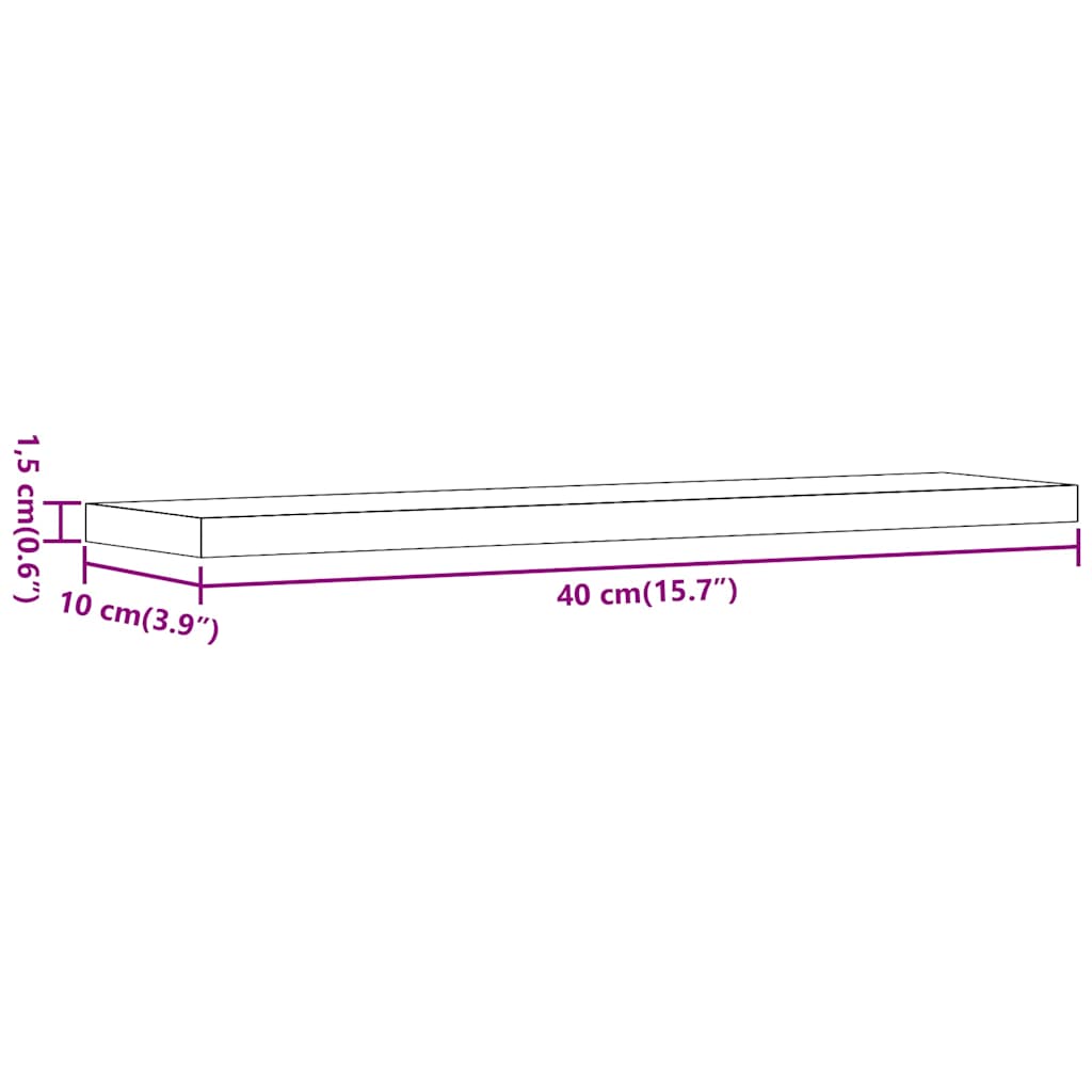 Wall Shelves 4 Pcs Engineered Wood