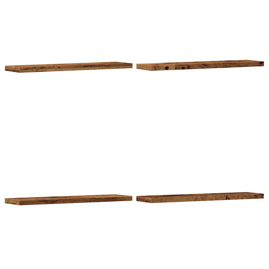 Wall Shelves 4 Pcs Engineered Wood