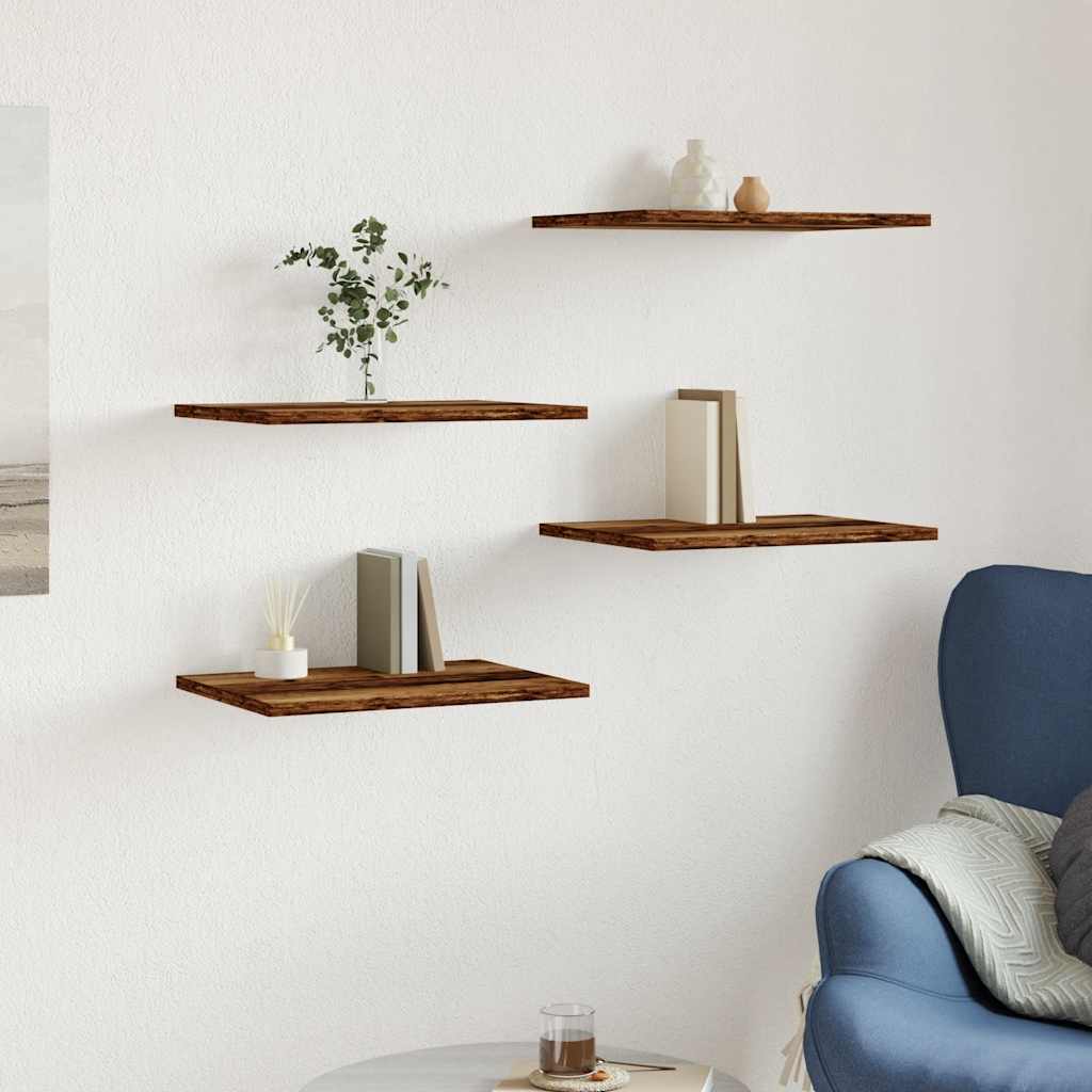 Bookshelf Boards 4 Pcs Engineered Wood