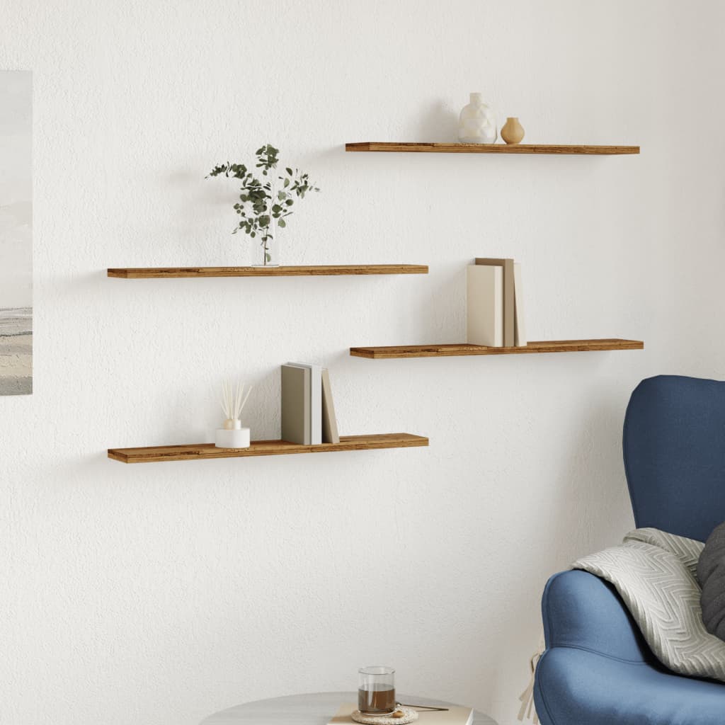 Bookshelf Boards 4 Pcs Engineered Wood