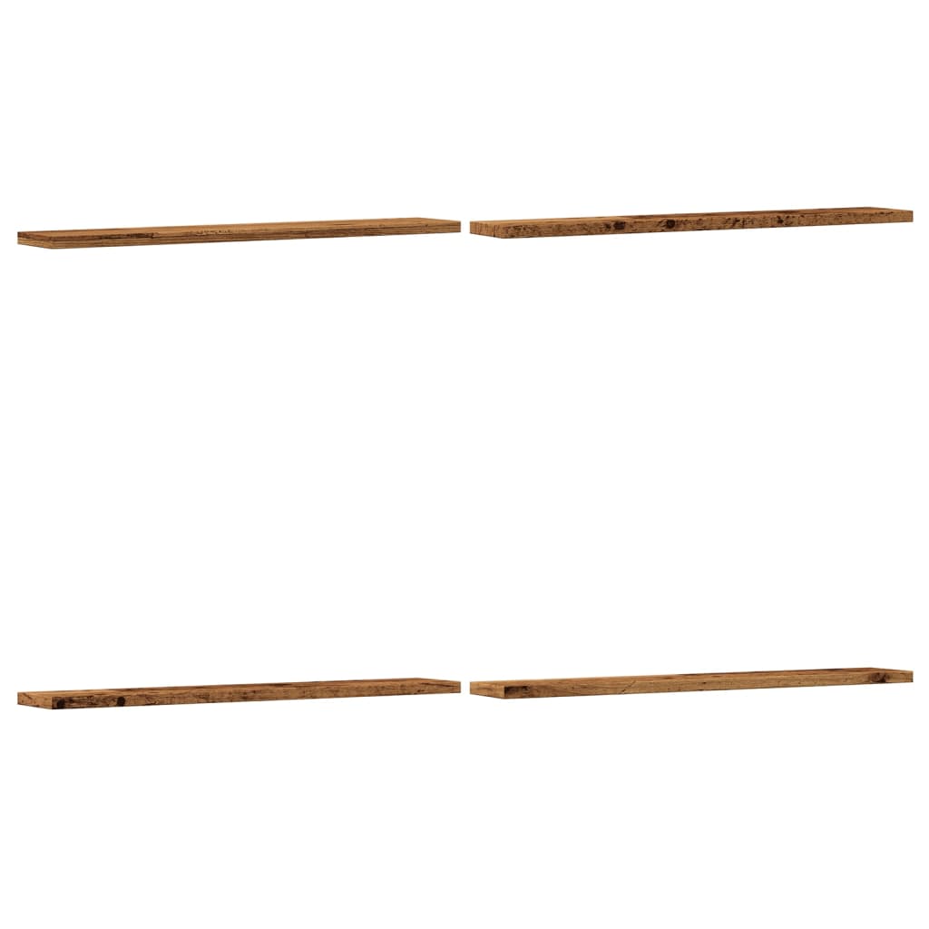 Wall Shelves 4 Pcs Engineered Wood