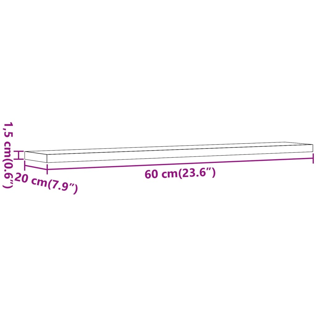 Wall Shelves 4 Pcs Engineered Wood