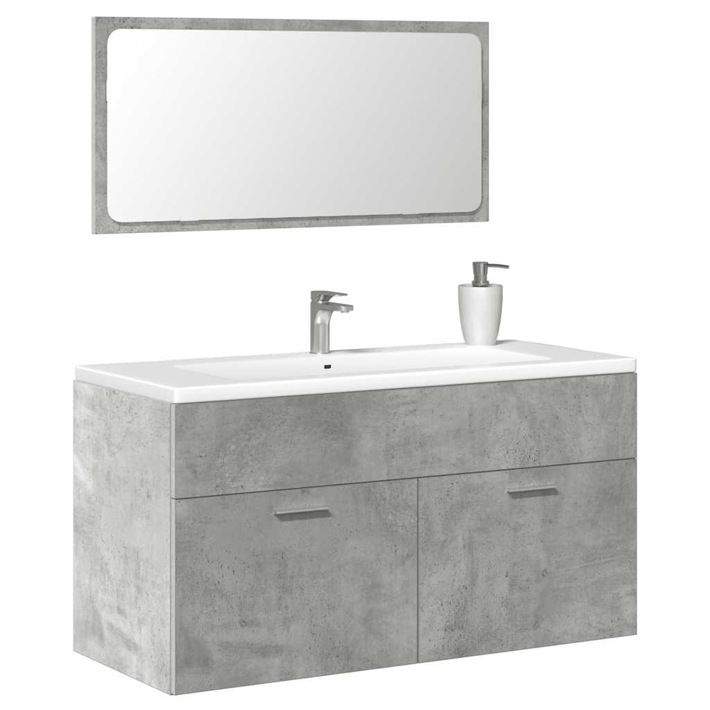 Bathroom Cabinet With Mirror Engineered Wood