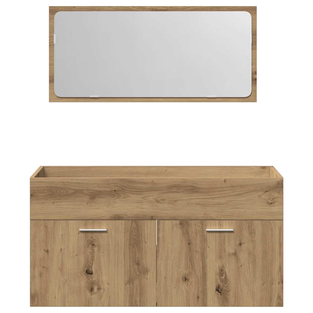 Bathroom Cabinet With Mirror Engineered Wood