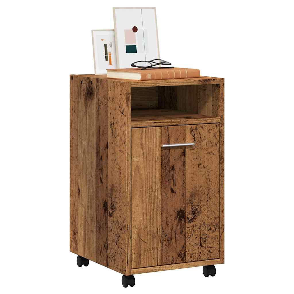 Cabinet With Wheels 33X38X60 Cm Engineered Wood
