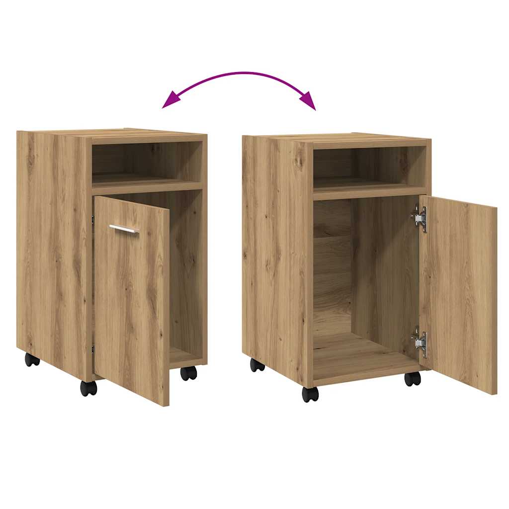 Cabinet With Wheels 33X38X60 Cm Engineered Wood