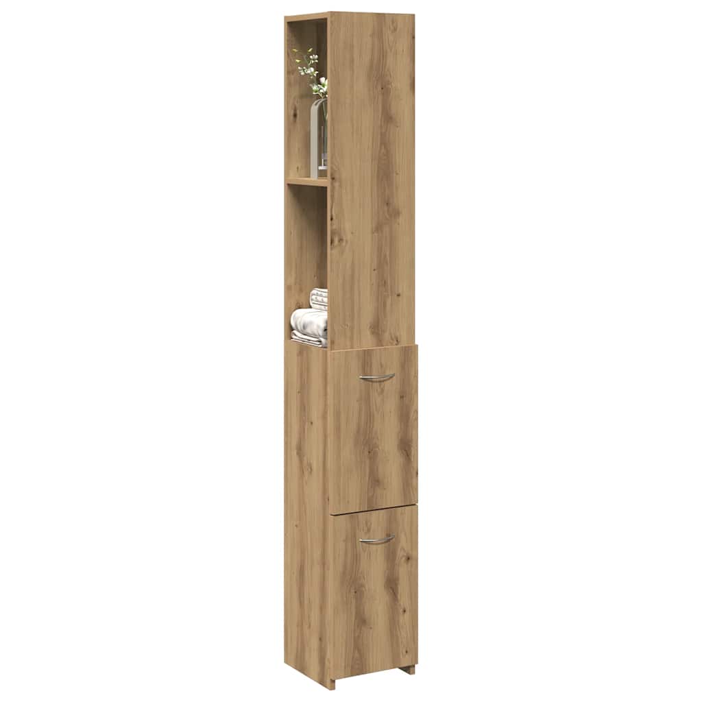 Bathroom Cabinet 25X26.5X170 Cm Engineered Wood