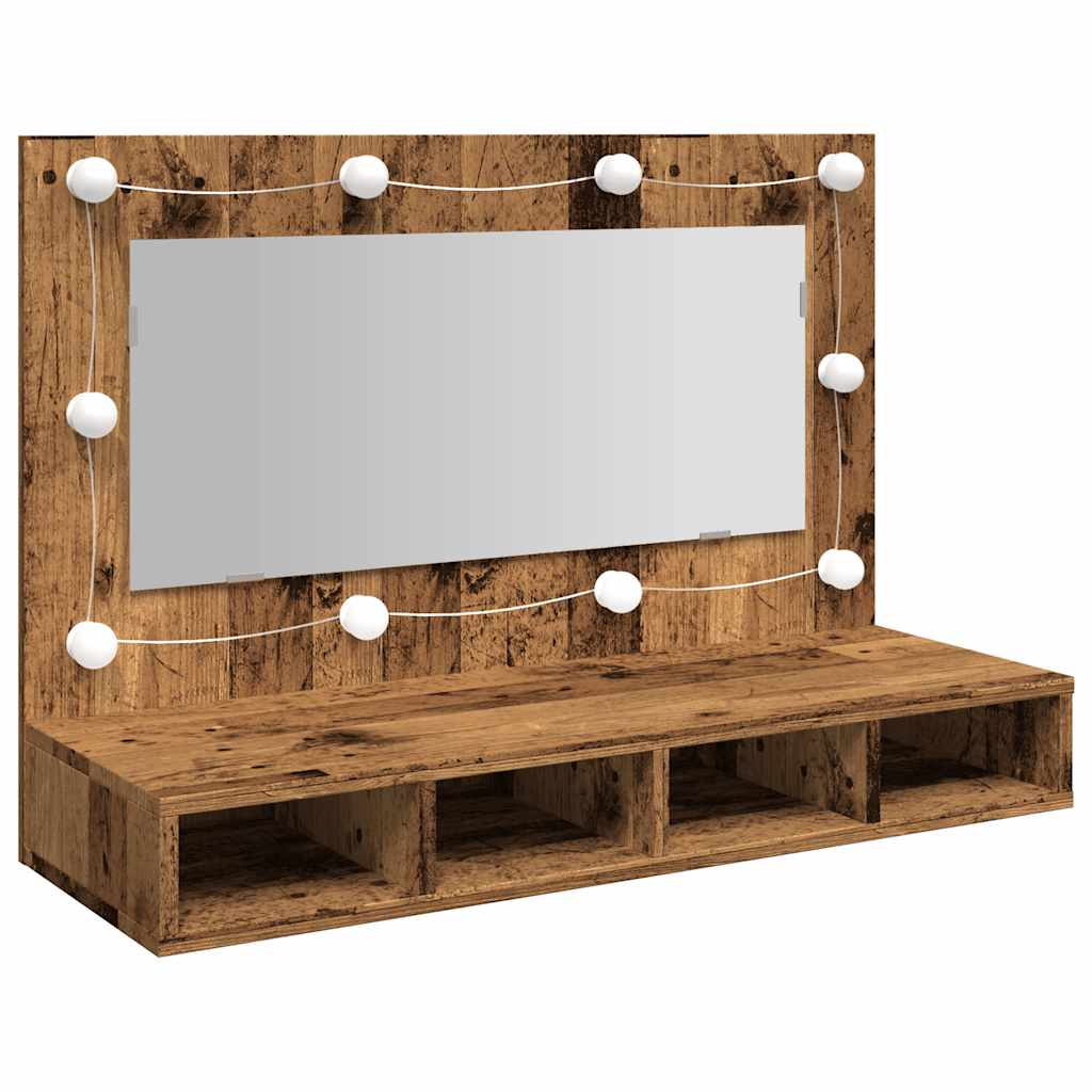 Mirror Cabinet With Led 90X31.5X62 Cm