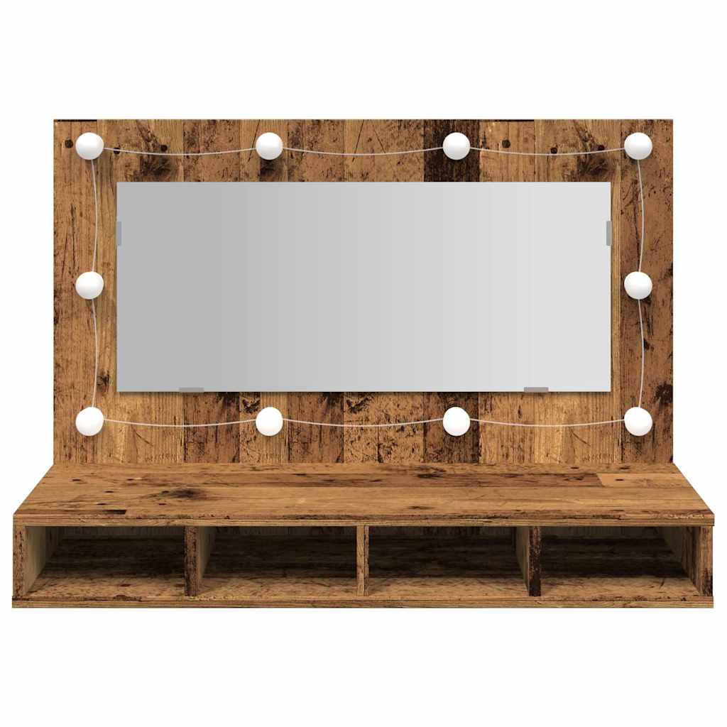 Mirror Cabinet With Led 90X31.5X62 Cm