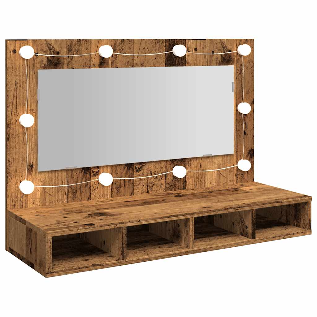 Mirror Cabinet With Led 90X31.5X62 Cm