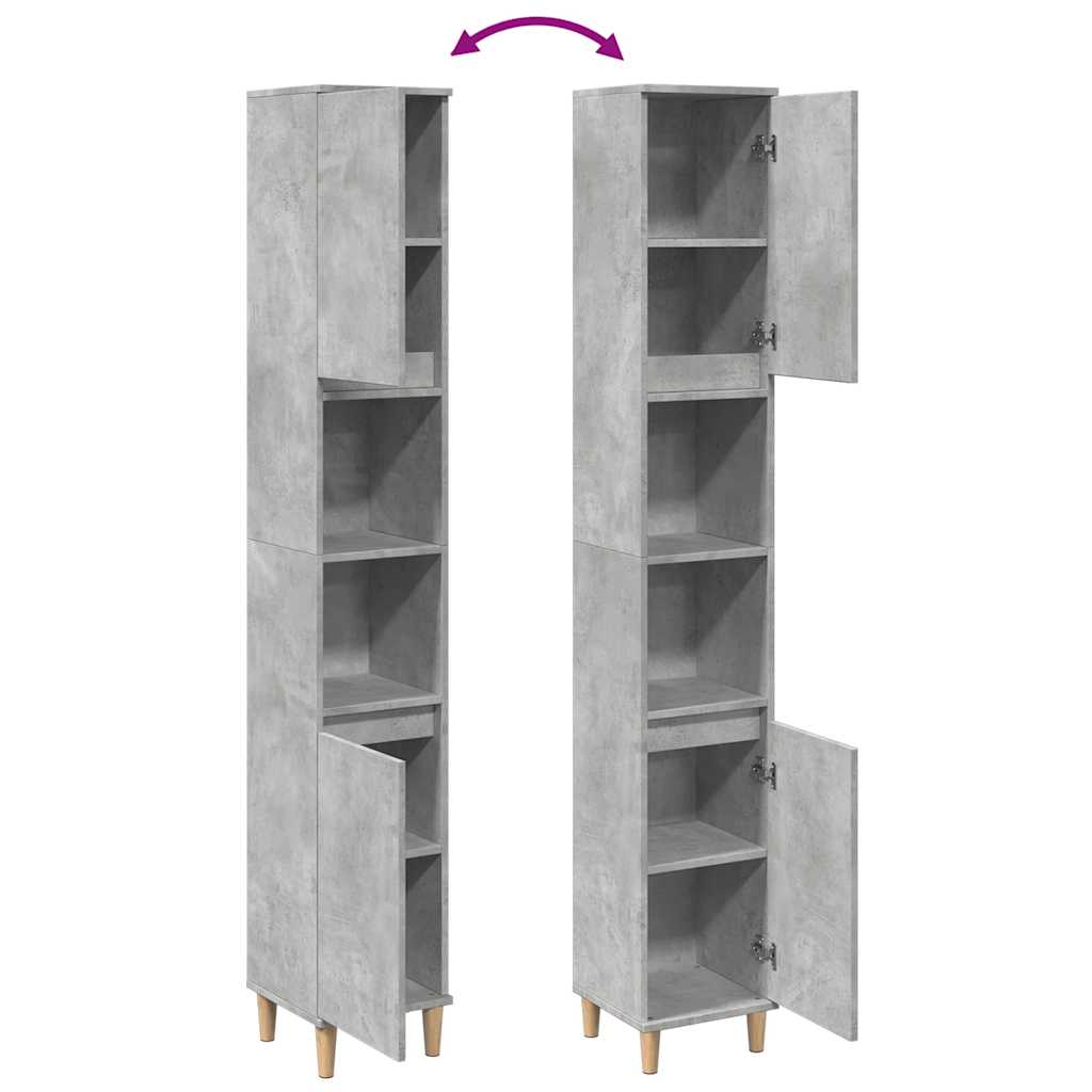 Bathroom Cabinet 30X30X190 Cm Engineered Wood