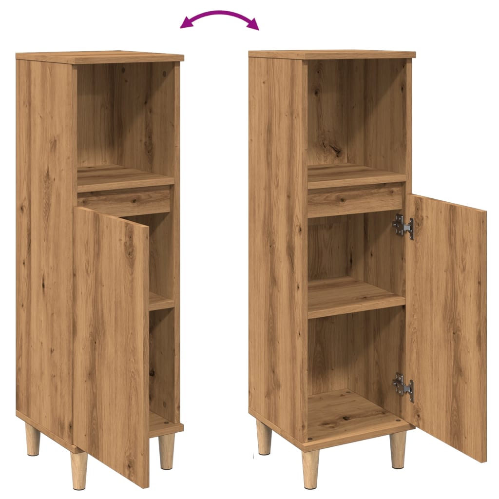 Bathroom Cabinet 30X30X100 Cm Engineered Wood