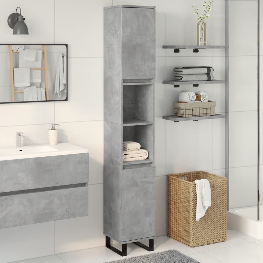 Bathroom Cabinet 30X30X190 Cm Engineered Wood