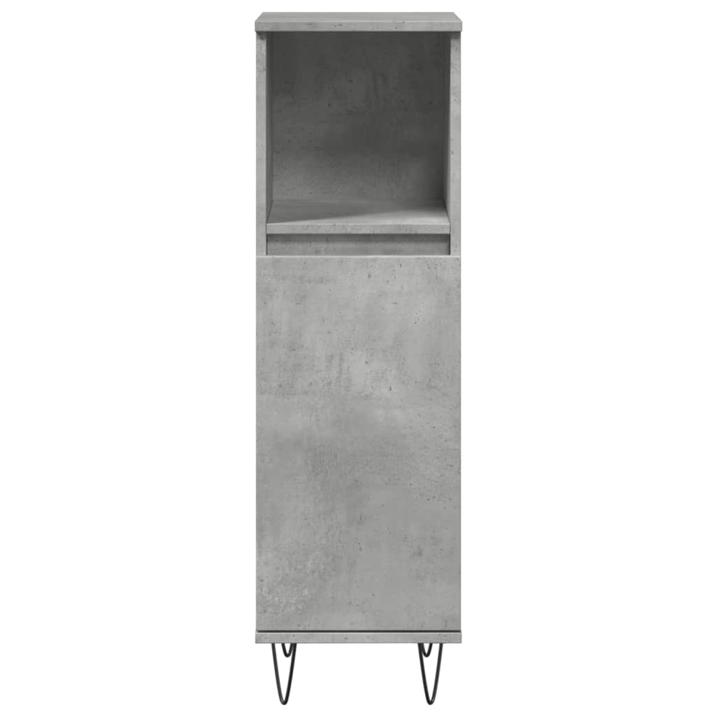 Bathroom Cabinet Concrete Grey 30X30X100 Cm Engineered Wood