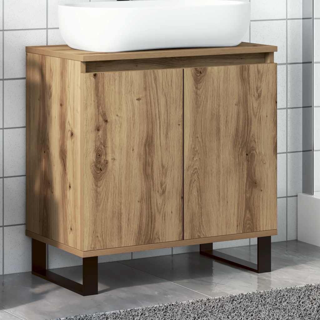 Bathroom Cabinet 58X33X60 Cm Engineered Wood