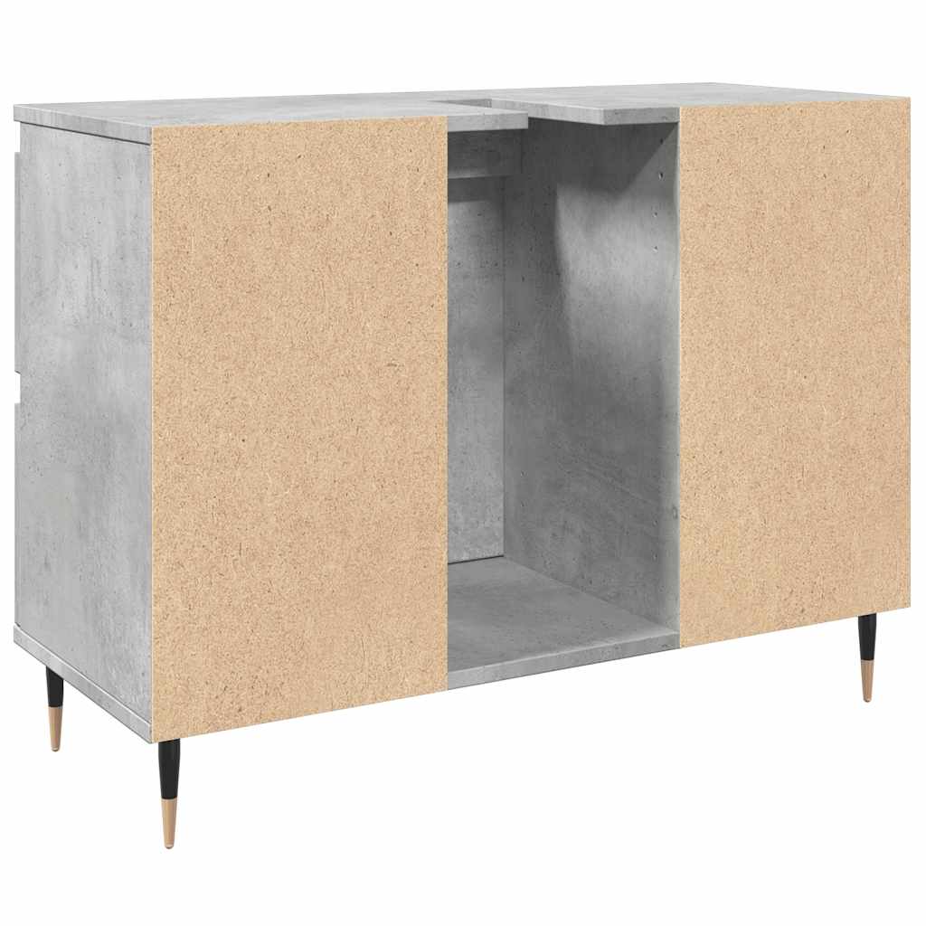 Bathroom Cabinet Concrete Grey 80X33X60 Cm Engineered Wood