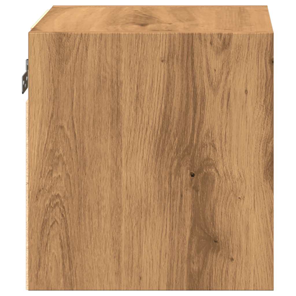 Tv Wall Cabinet With Led Lights 30X28.5X Artisan Oak