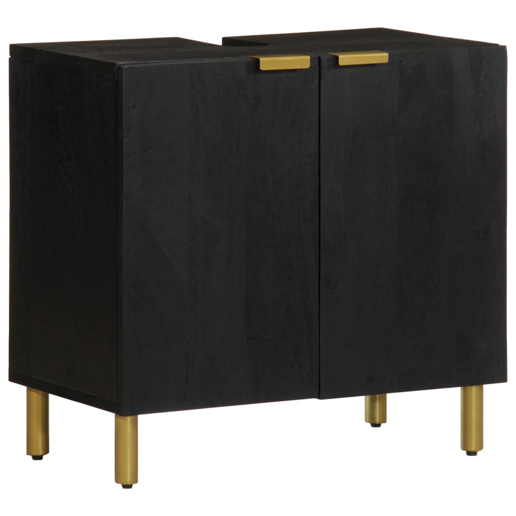 Bathroom Sink Cabinet Black 62X33X58 Cm Engineered Wood