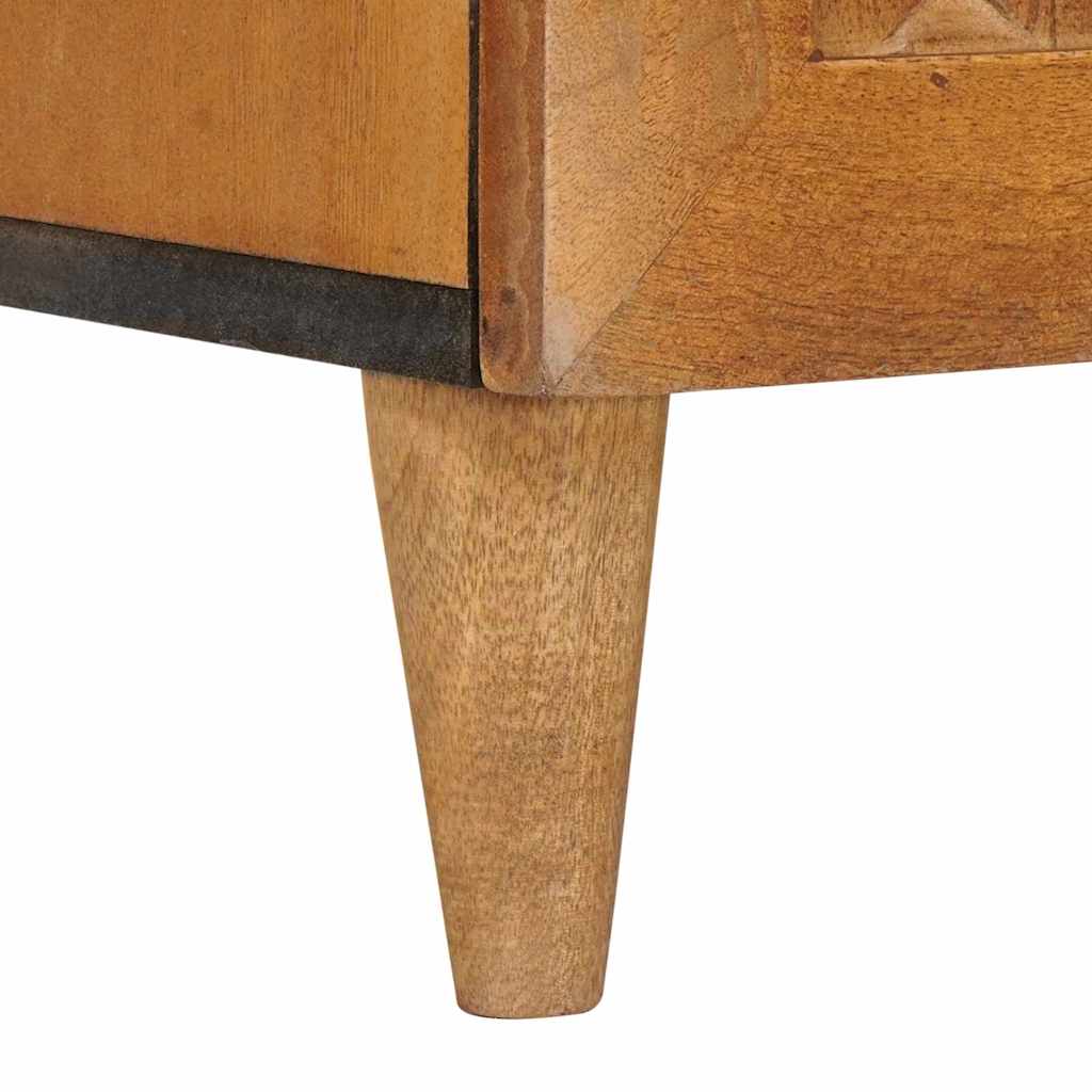Bathroom Cabinet Light Brown 62 X 33 X 58 Cm Solid Wood Mango