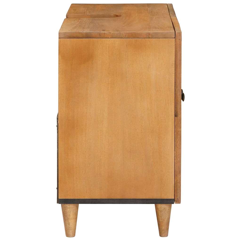 Bathroom Cabinet Light Brown 62 X 33 X 58 Cm Solid Wood Mango