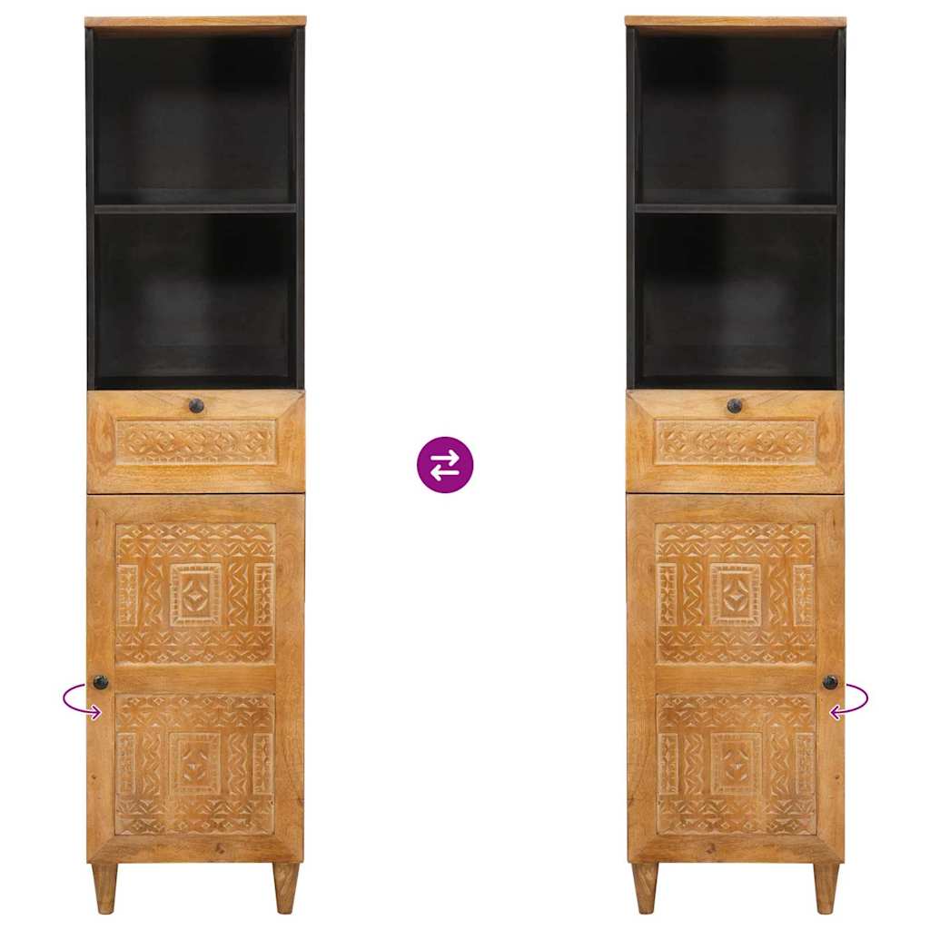 Bathroom Cabinet With Drawer Light Brown 38 X 33.5 X 160 Cm