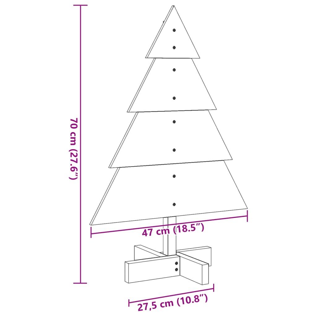 Wooden Christmas Tree For Decoration Solid Wood