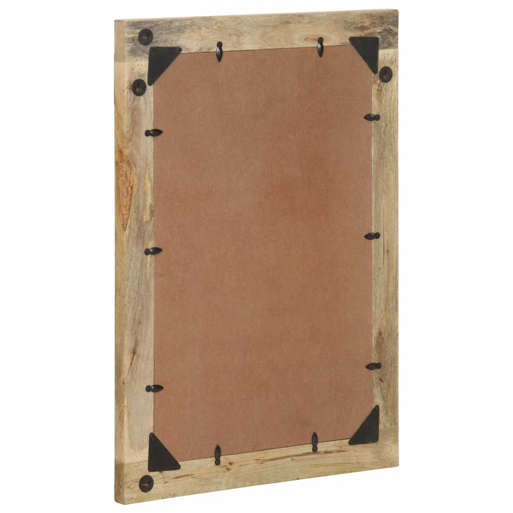 Bathroom Mirror 50X70 Cm Solid Wood Mango And Glass
